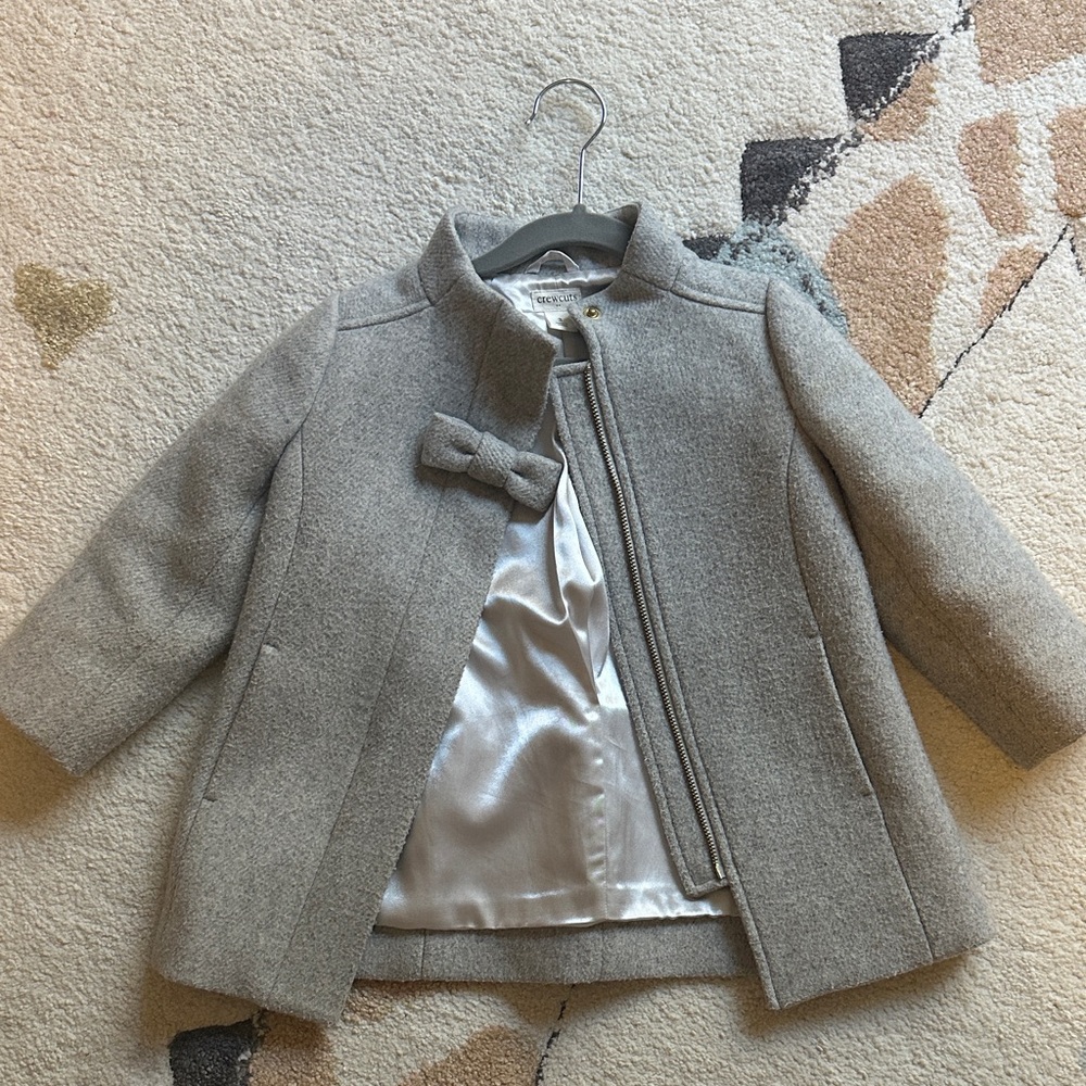 Crew Cuts Kids Grey Wool Coat
